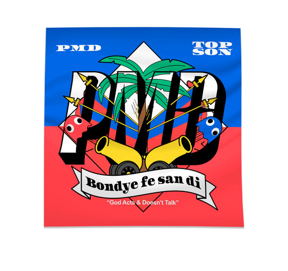 PMDxTOPSON Haitian Flag Bandana