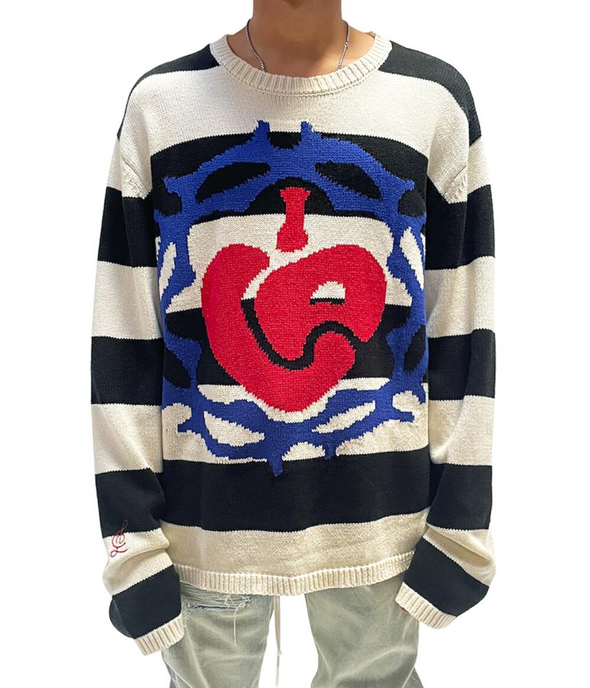 Lifted Anchors "Crown" Striped Knit Sweater