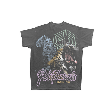 Peripherals Leopards Vintage, Distressed Training Tee - Washed Black