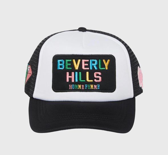 Homme Femme “Beverly Hills” Trucker Hat (Black)