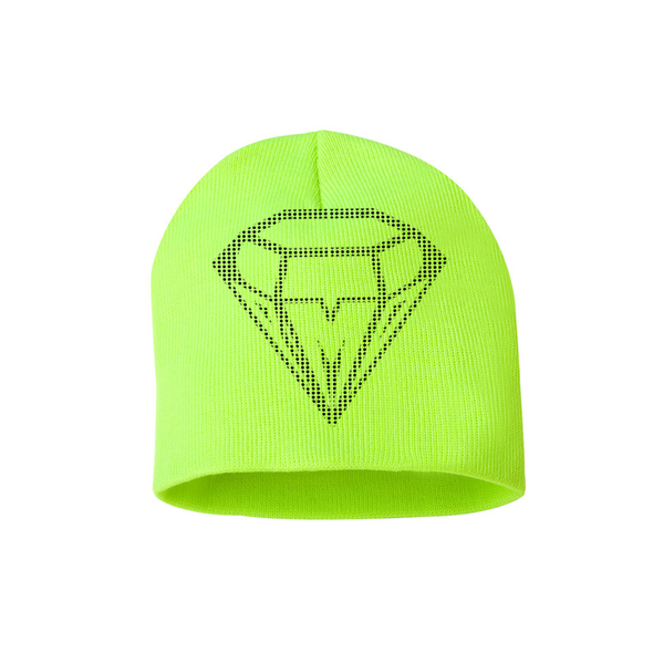 PMDxG6 Pressure Makes Diamonds Rhinestone Beanie - Neon Green