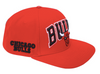 Pro Standard Chicago Bulls Wordmark Logo Pink Brim Snap Back (Red)