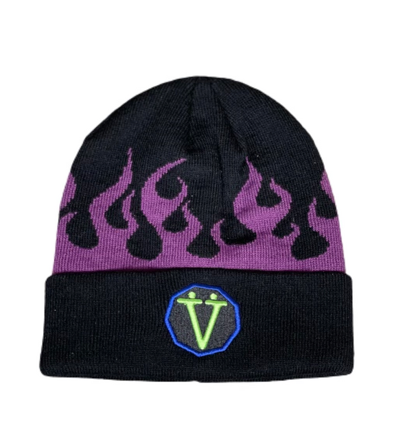 Villain Flame Beenie Purple/Black