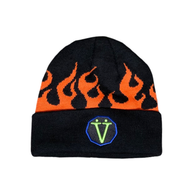 Villain Flame Beenies Black/orange