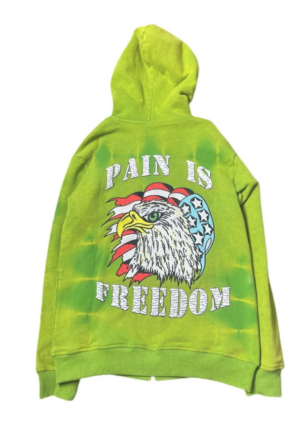 Villain Co Pain Is Freedom Hoodie (Green)