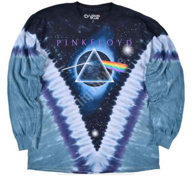 Pink Floyd Pyramid V Tie-Dye LS Tee