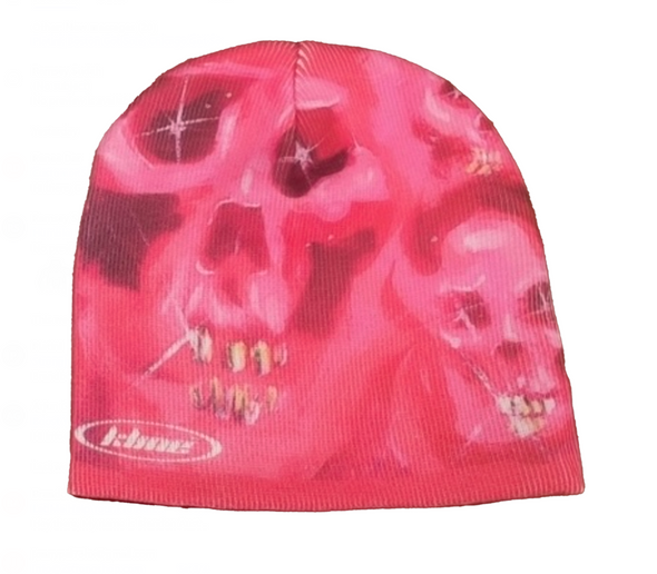 KLINE Pink Skull Beanie
