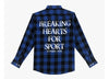 November Reine Breaking Hearts Flannel (Blue/White)