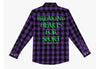 November Reine Breaking Hearts Flannel (Purple/Green)