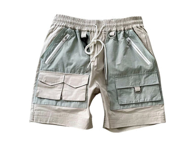 Lifted Anchor “Speak Easy” Cargo Shorts (Beige/Gray)