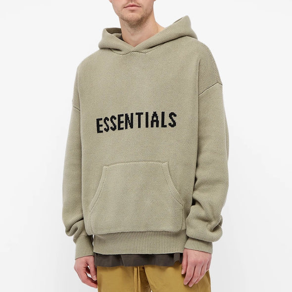 Fear Of God Essentials knitted Pull Over Hoodie (pistachio)