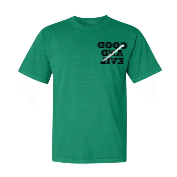 Good And Evil “Good Nor Evil” Tee (Green and black)