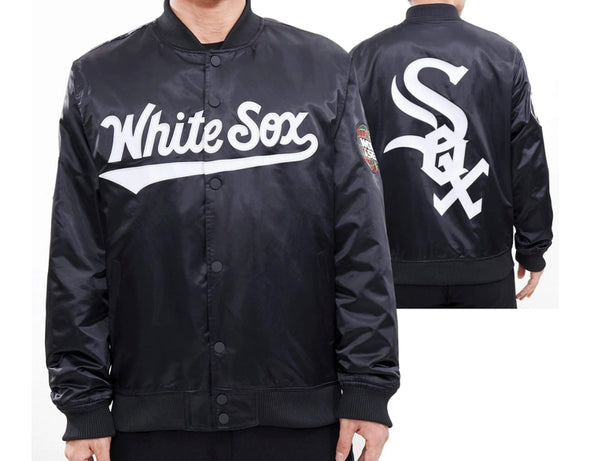 Pro Standard White Sox Satin Varsity Jacket