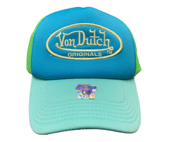 Von Dutch Logo Trucker (Teal/Blue/Green)
