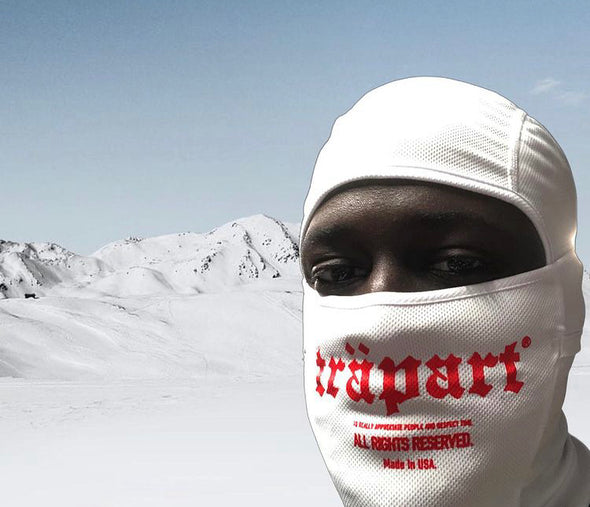 Trapart "Northeastern " Ski Mask (White/Red)