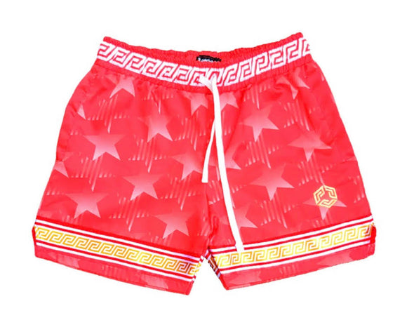 Peripherals Star Spangled Satin Shorts Red/Gold